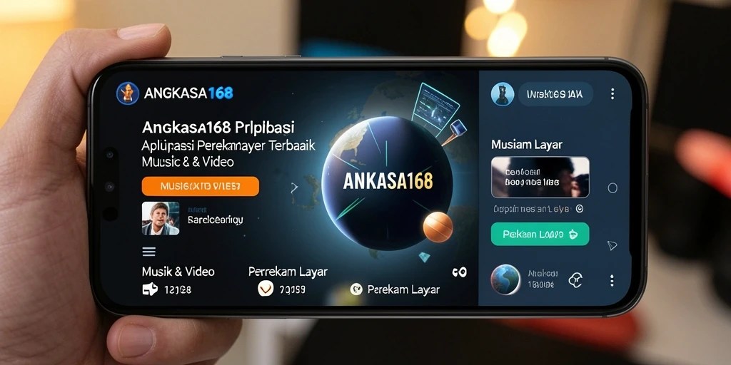 Tampilan antarmuka ANGKASA168 saat merekam layar dengan berbagai fitur.