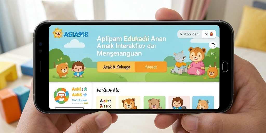 Tampilan antarmuka yang menyenangkan dan interaktif untuk edukasi anak.