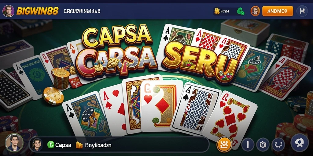 Antarmuka menarik dari game Capsa BIGWIN88 yang memberikan pengalaman bermain yang seru.