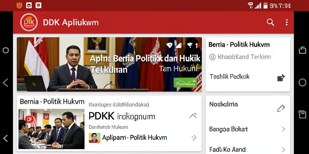 Tampilan antarmuka aplikasi DKK yang sederhana dan mudah digunakan.