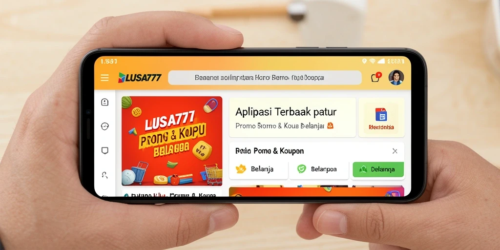 Tampilan antarmuka aplikasi LUSA777 untuk Promo & Kupon yang menarik.