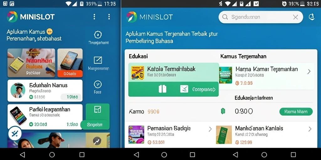 Tampilan antarmuka aplikasi MINISLOT yang intuitif dan informatif.