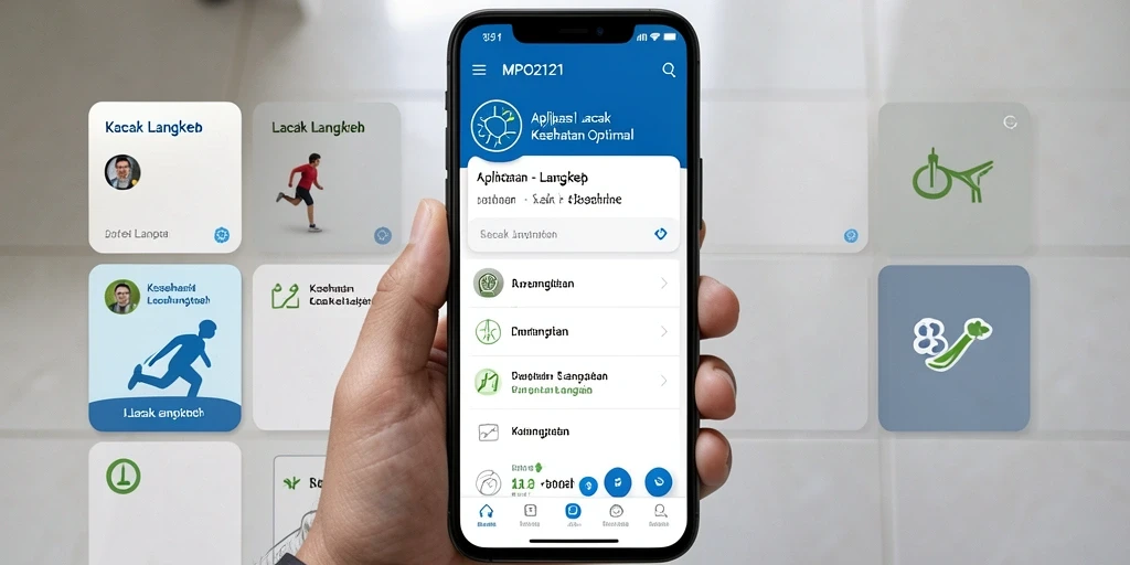 Tampilan antarmuka MPO2121 yang menampilkan fitur lacak langkah.