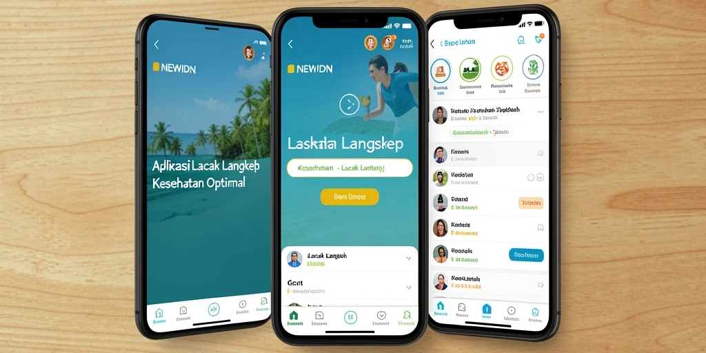Tampilan antarmuka aplikasi Lacak Langkah NEWIDN yang informatif.