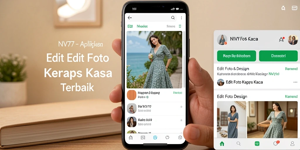 Antarmuka NV77 untuk edit foto kertas kaca yang intuitif.