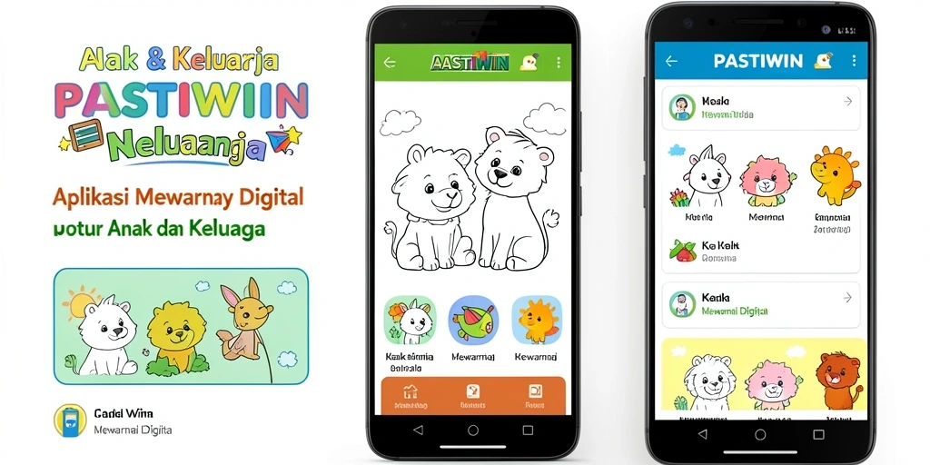 Tampilan antarmuka PASTIWIN untuk mewarnai digital yang menyenangkan.